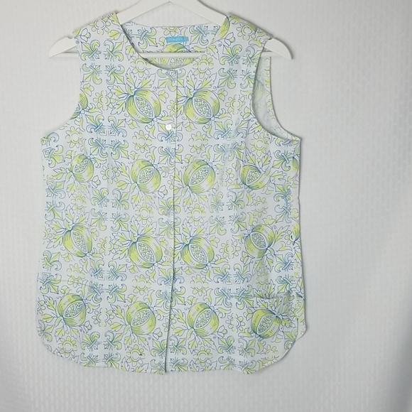 J. McLaughlin Tops - Vintage J.McLaughlin Addy Chelsea Floral Sleeveless Blouse size Large